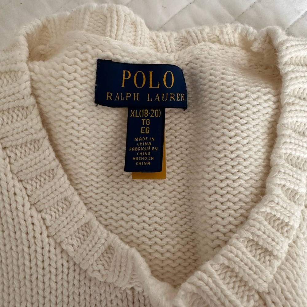 Polo by Ralph Lauren Cream Cable Knit Sweater - Picture 3 of 3